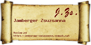 Jamberger Zsuzsanna névjegykártya